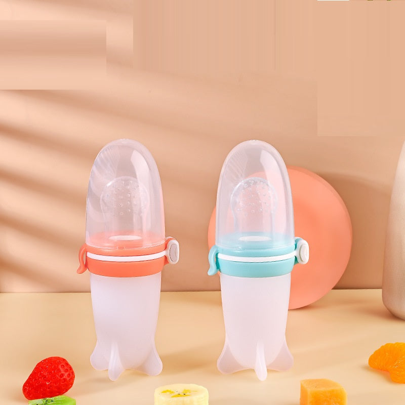 Squeeze Feeding Silicone Baby Solid Milk Bottle