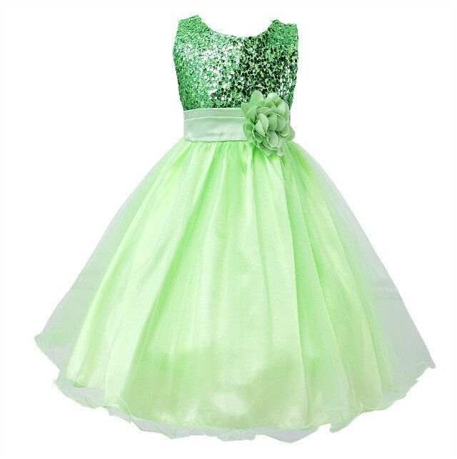 Baby Sequin Flower Wedding Princess Dress