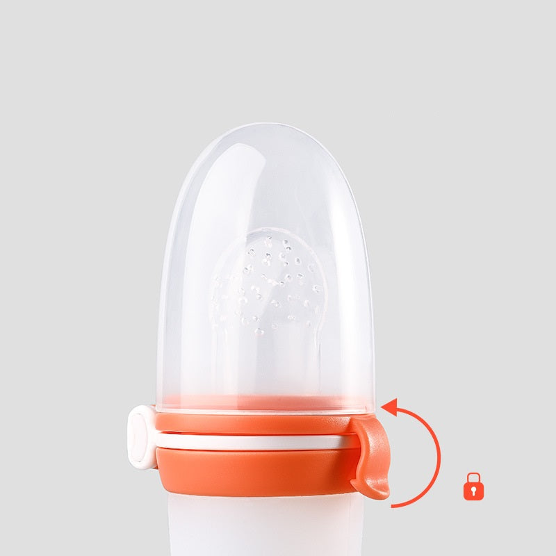Squeeze Feeding Silicone Baby Solid Milk Bottle