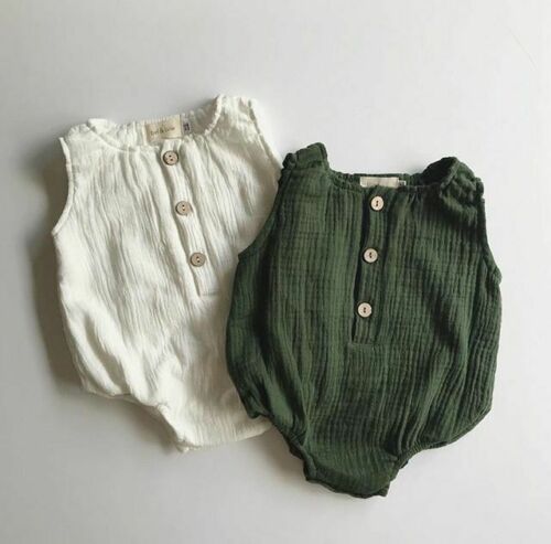 0-24M Summer Solid Rompers