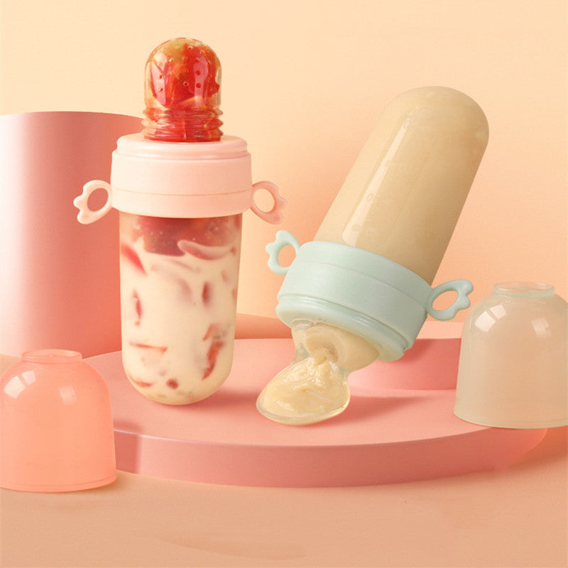 Baby Rice Cereal Silicone Squeeze Feeding Bottle