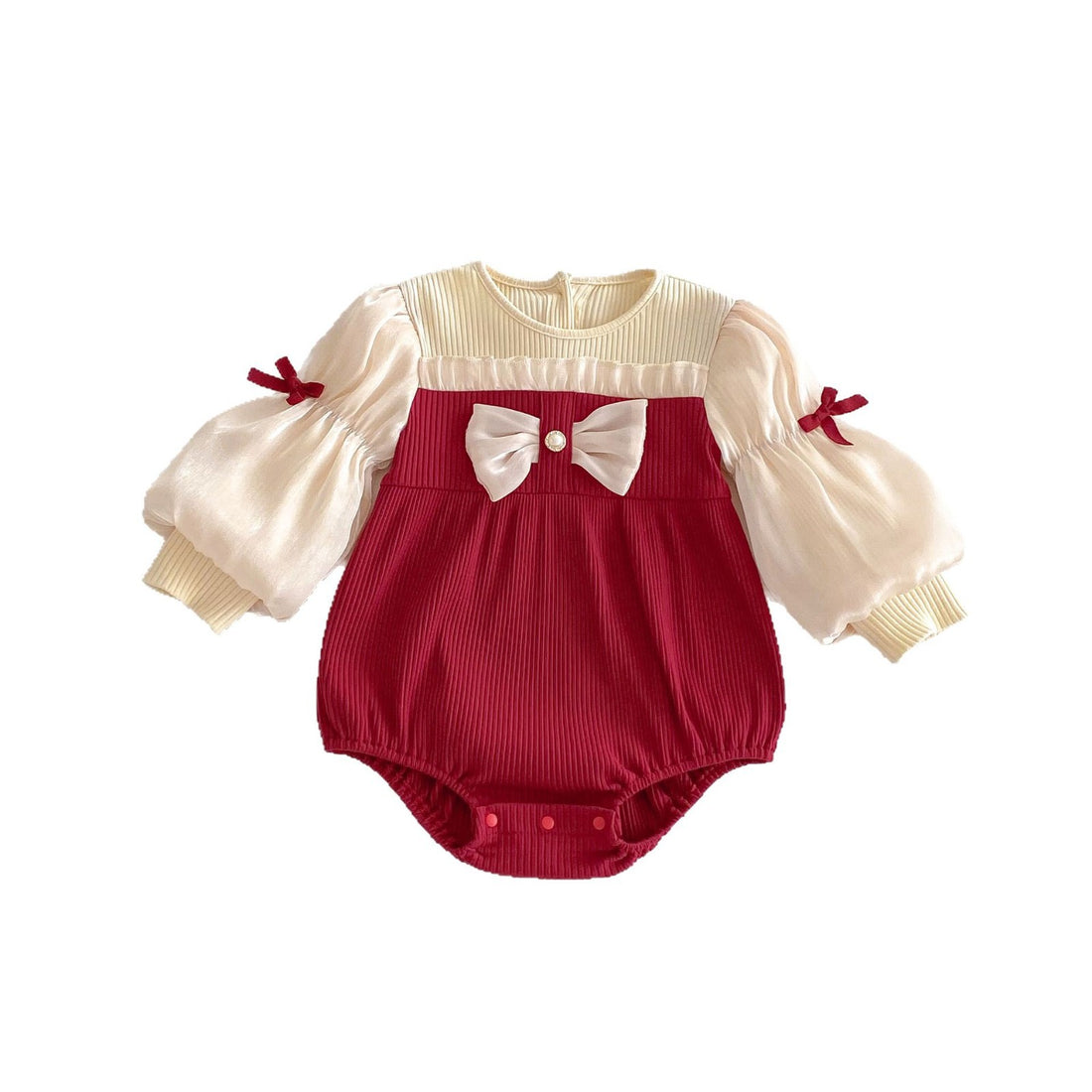 Baby Puff Sleeve Bottom-covering Romper