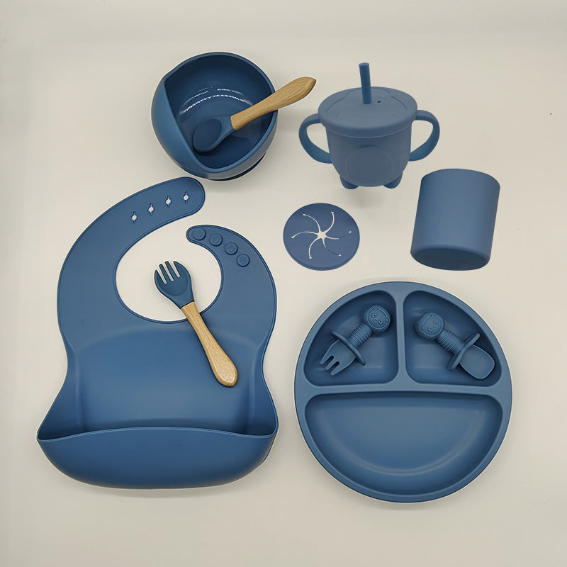 Baby Eat Food Feeding Silicone Tableware
