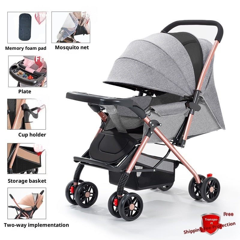 Sit And Lie, Foldable Lightweight Stroller