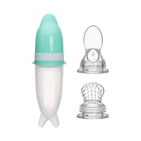 Baby Feeding Rice Cereal Spoon Milk Bottle