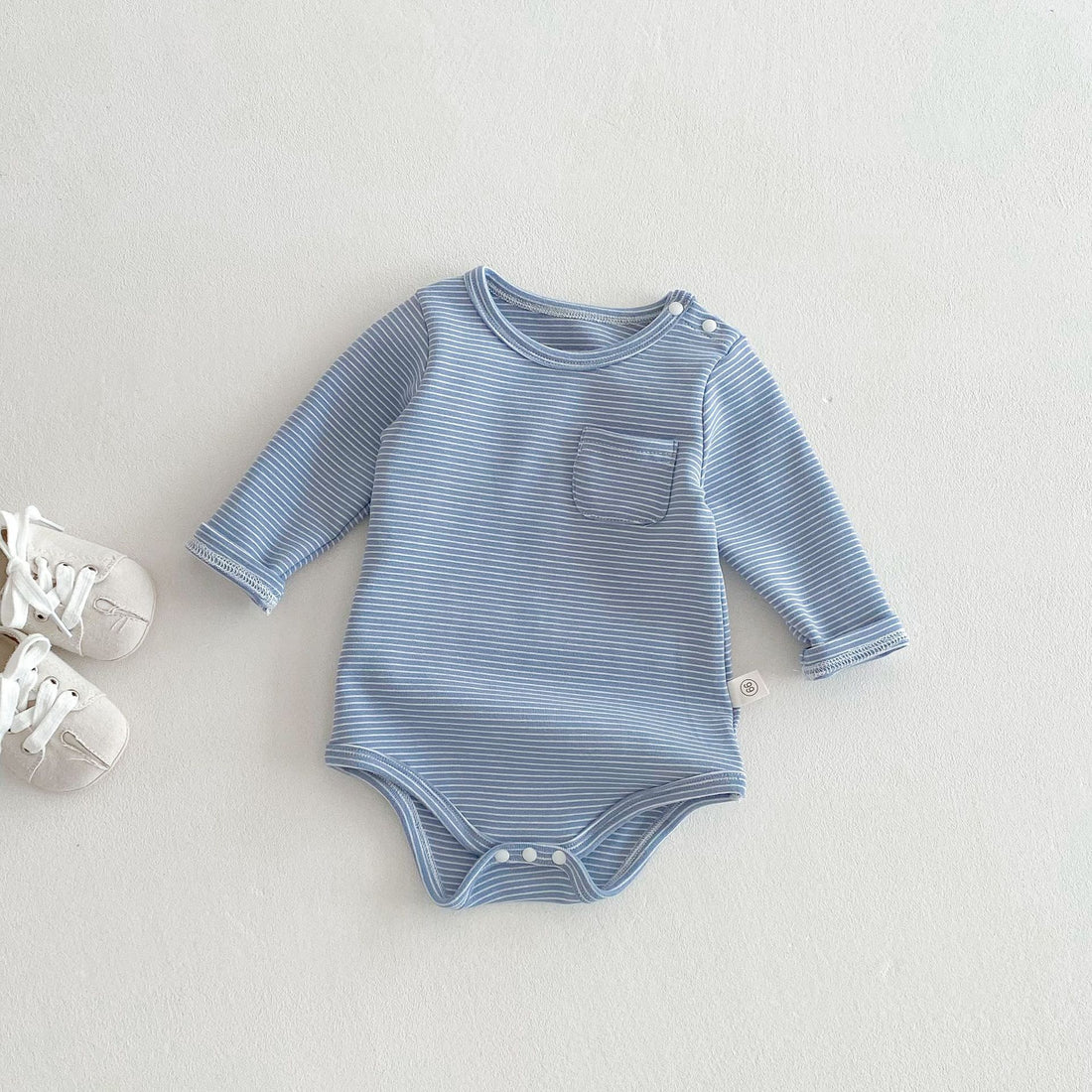 Striped Baby Long Sleeve Romper