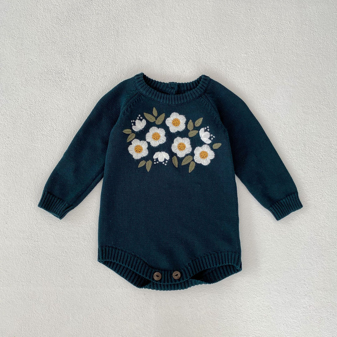 Baby Girl's Embroidered Triangle Rompers