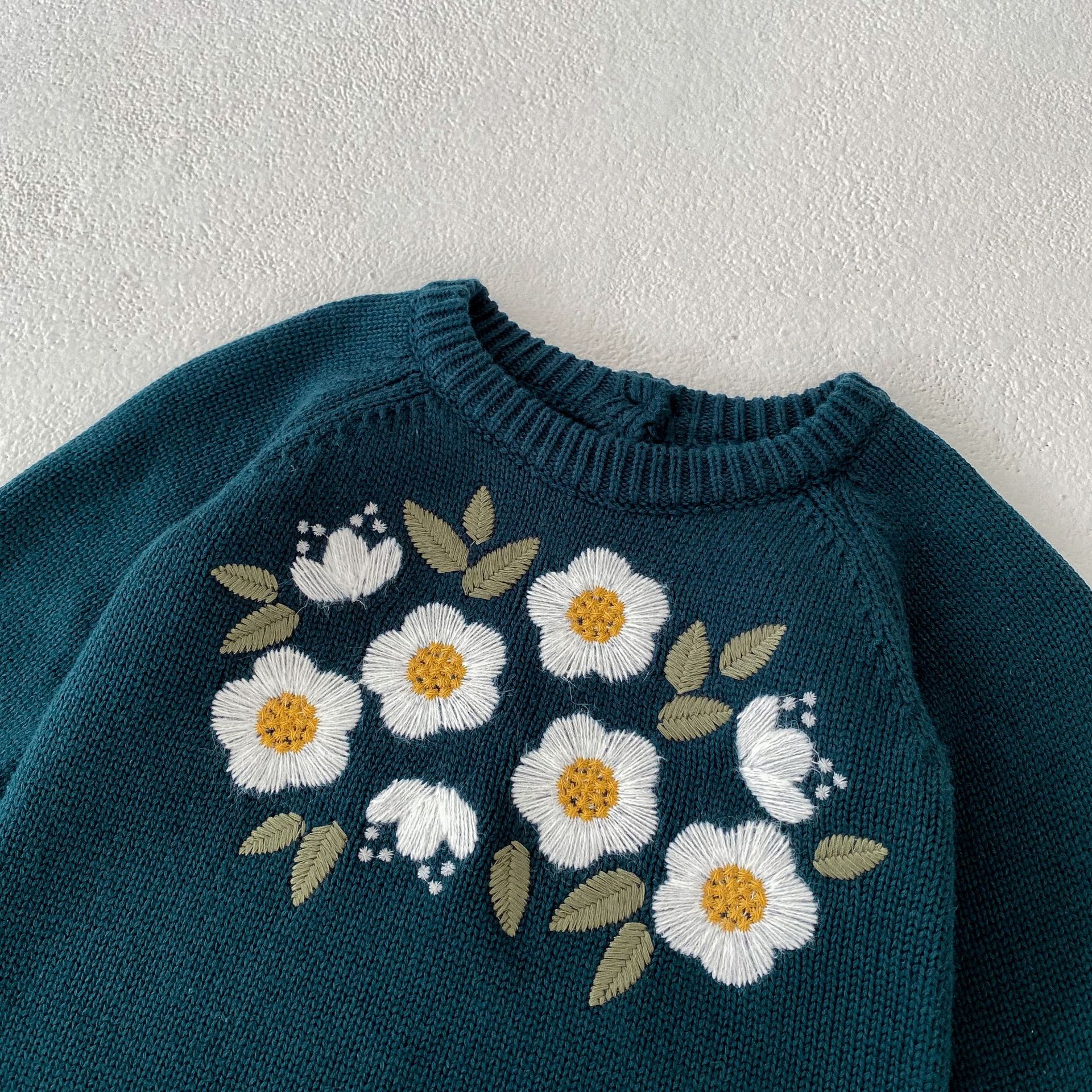 Baby Girl's Embroidered Triangle Rompers