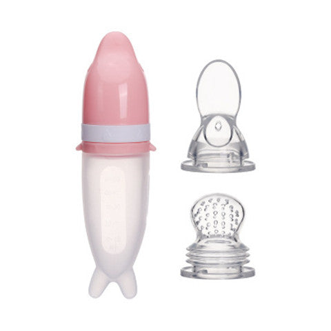Baby Feeding Rice Cereal Spoon Milk Bottle