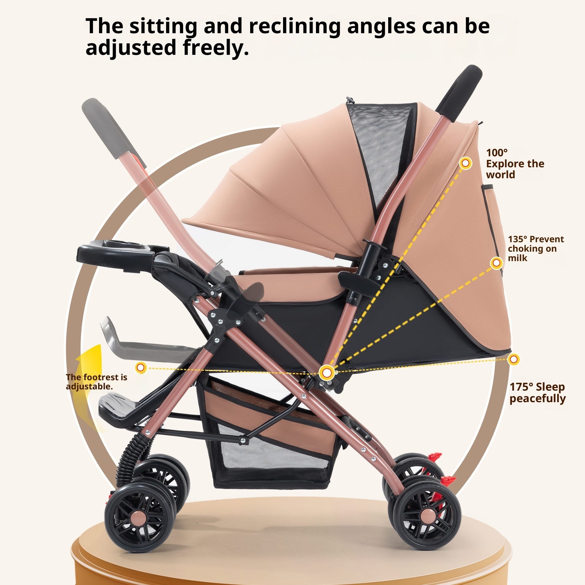 Sit And Lie, Foldable Lightweight Stroller