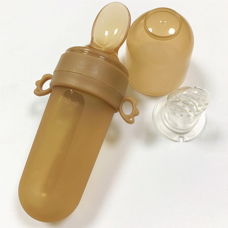 Baby Rice Cereal Silicone Squeeze Feeding Bottle
