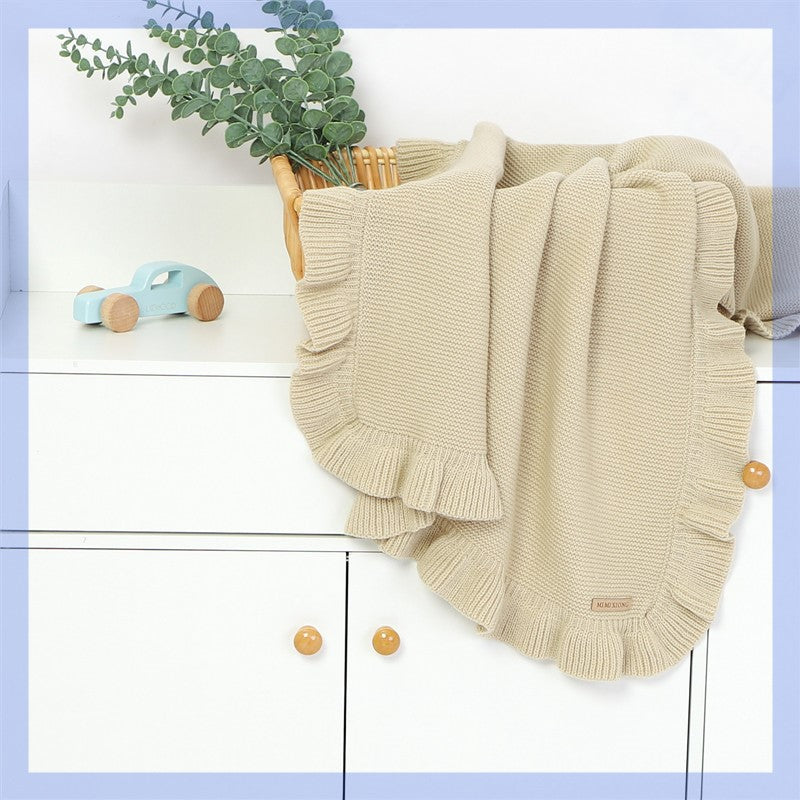 Knitted Baby Newborn Swaddle Wrap Ruffle