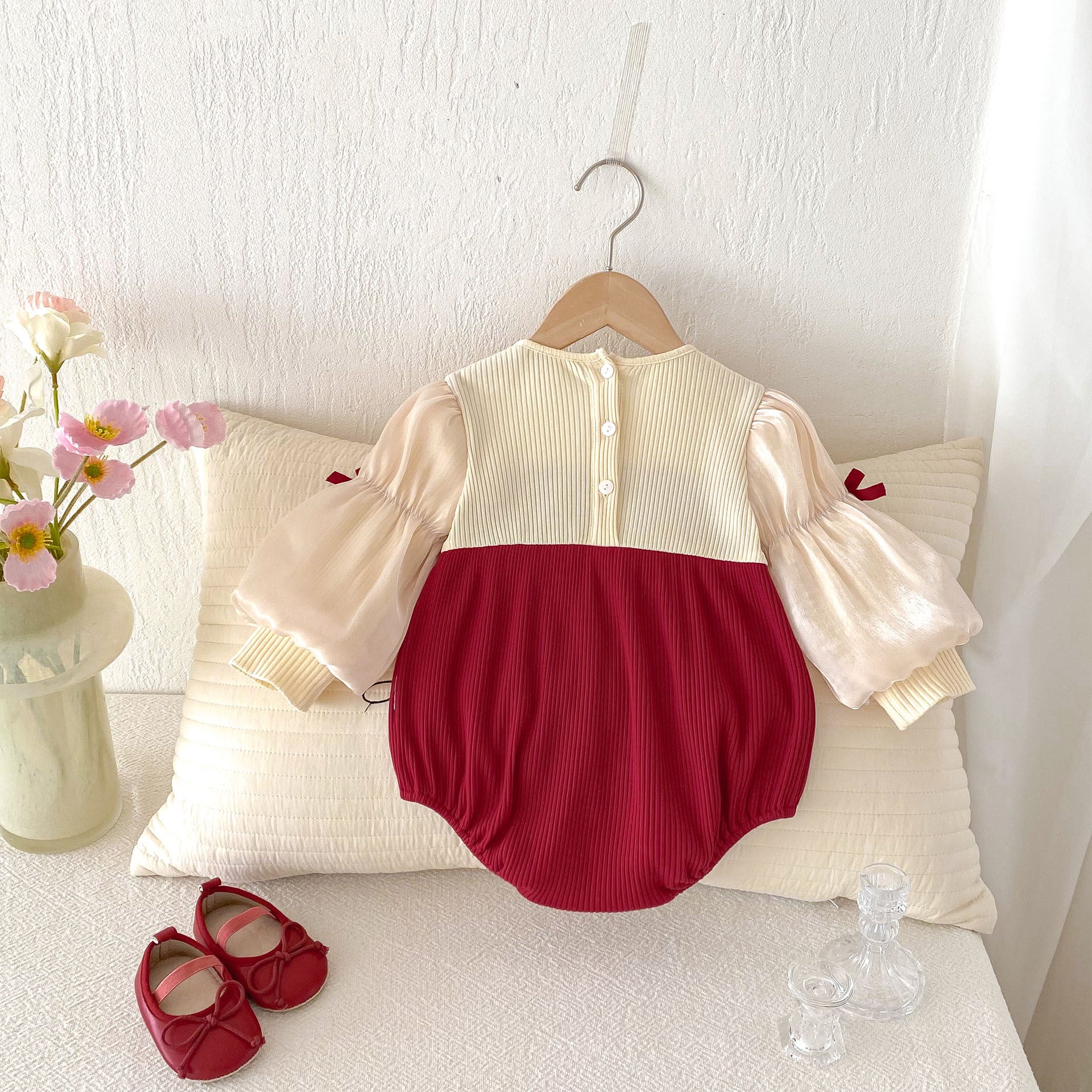 Baby Puff Sleeve Bottom-covering Romper