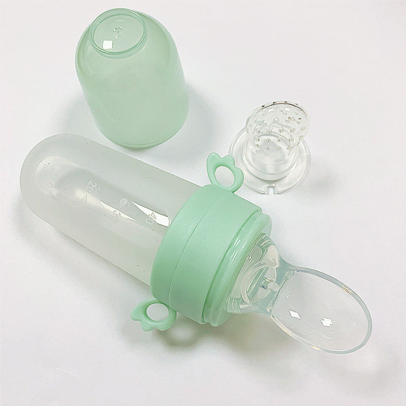Baby Rice Cereal Silicone Squeeze Feeding Bottle