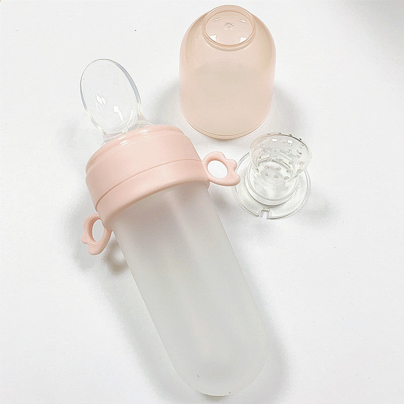 Baby Rice Cereal Silicone Squeeze Feeding Bottle